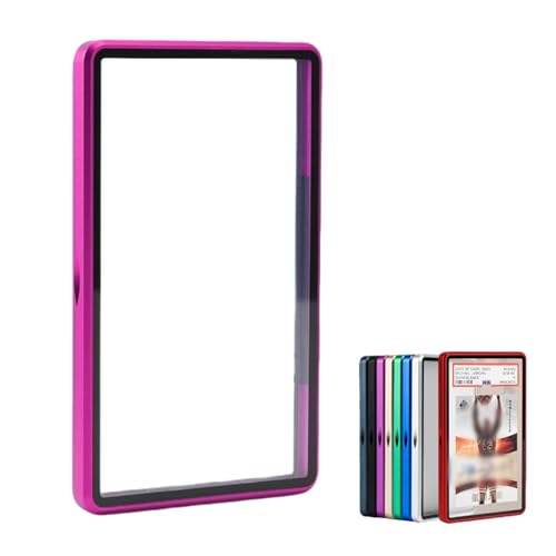Premium Graded Trading Card Protector - 35pt PSA & CGC Slab Bumper Guard, UV & Scratch Resistant & Magnetic Closure | Aluminum Frame Card Storage Holders for Sports & Gaming Cards (Hot Pink)