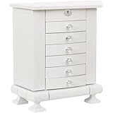 Material: 925er Schmuckkasten von AdTrend weiß mit Spiegel und batteriebetriebener LED 3AA x 1,5V Die Maße betragen 29 x 18 x 37 cm Die Referenz ist 73391