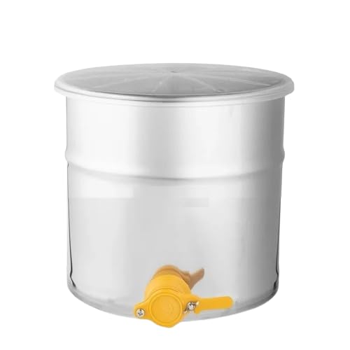Apistore Maturatore Inox per mielє 50 kg con Rubinetto in plastica Passante (No Maniglie)