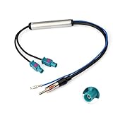 Installation Simple et Sans Découpe: Cet adaptateur d'antenne Double Fakra Z vers DIN permet une installation rapide sans couper ni souder les câbles d'origine. Connectez directement votre antenne au récepteur autoradio en toute simplicité. Sa longueur de 35 cm offre une flexibilité totale pour une connexion pratique derrière votre tableau de bord sans modifier l'installation existante.