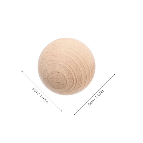 Kisangel Beech Croquet Balls Replacement Set of 5 1.96 Inch Unfinished Wooden Balls for Outdoor Lawn Games and Backyard Bocce Multipurpose Durable Wood Spheres for Crafting and Painting