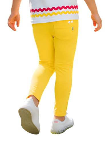 Image of Pilolo Kids Soft Cotton Lycra Solid Ankle Pocket Leggings for Girls