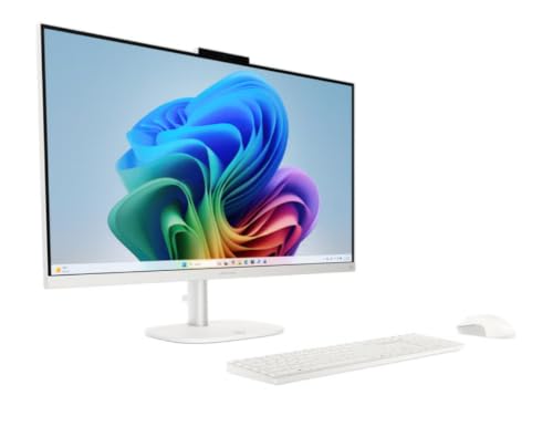 Image of HP OmniStudio 27 inch FHD IPS Touchscreen All-in-One Desktop PC - Intel Core Ultra 5 325, 16GB DDR5 RAM, 1TB SSD, Wi-Fi 7, Bluetooth 6.0, 1080p IR Camera, Windows 11 Home, White Keyboard & Mouse Included
