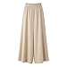 Womens Wide Leg Palazzo Pants Fashion Button Elastic Waist Pants Summer Flowy Travel Beach Trousers with Pockets Beige