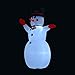 HOMCOM Waving Snowman Indoor/Outdoor LED Inflatable Holiday Christmas Yard Decoration, 8', Multicolor