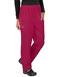 Cherokee Women's Workwear Scrubs Pull-On Cargo Pant, Raspberry, Medium