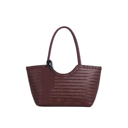 Sac tissé pour femme grand sac à main style panier cabas fourre-tout tendance
