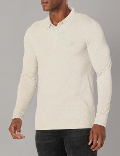BOSS Men's Square Patch Logo Slim Fit Long Sleeve Polo Shirt3