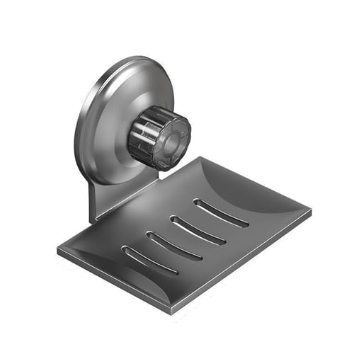 KELENMNAZT Jabonera con Ventosa Sin Taladro, De Acero Al Carbono, De Instalación Instantánea, For Baño, Lavable Y Reutilizable.
