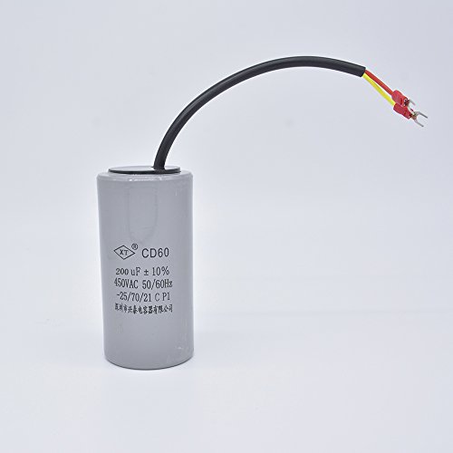 CD60 200uF Motor Start Capacitor AC 450V/300V/250V 50/60Hz 2 Wire
