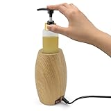 Elitzia Massage Oil Warmer Lotion Warmer 131°F Constant Temperature with Plastic Pump Bottles Massage Oil Heater for Creams Gels & Essential Oils ETOH843N (Natural Color)