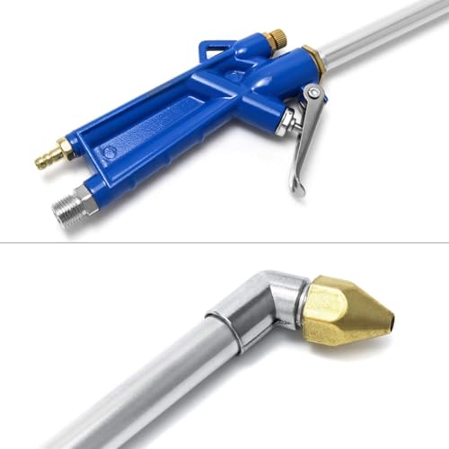 Image of QWORK Air Blow Gun Pneumatic Engine Cleaning Gun with 4Ft Hose, Cleaning Degreaser Sprayer Tool
