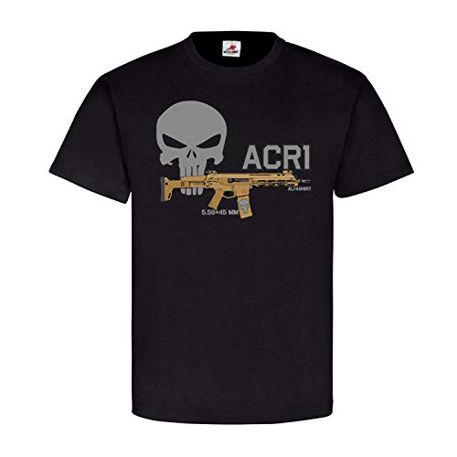 T-shirt gamer noir fusil d'assaut idéal pour vos sessions de streaming et lan parties