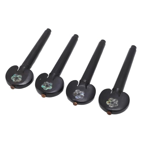 Lightweight Ebony Wood Cello Tuning Pegs Easy Installation Portable and Practical Repair Kits Music Plastic Cello Pegs Instrument Replacement Tuning 3/4 4/ Ebony Wood