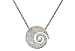 Produktbild SILBERMOOS Anhänger mit Kette große Spirale Kreis rund offen gebürstet mit diamantierter Criss-Cross-Kette 45 cm 925 Sterling Silber