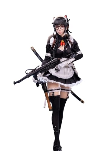 [Tbmodel] 龍山重工 1/6 フィギュア用 メイド騎士 アンジェラ 素体 ヘッド 服セット アクセサリー ボディー アクションフィギュア LS-Meid.S-01B