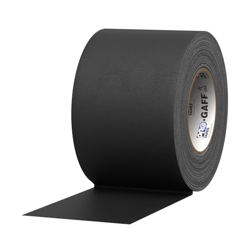 4' Width ProTapes Pro Gaff Premium Matte Cloth Gaffer's Tape With Rubber Adhesive, 11 mils Thick...