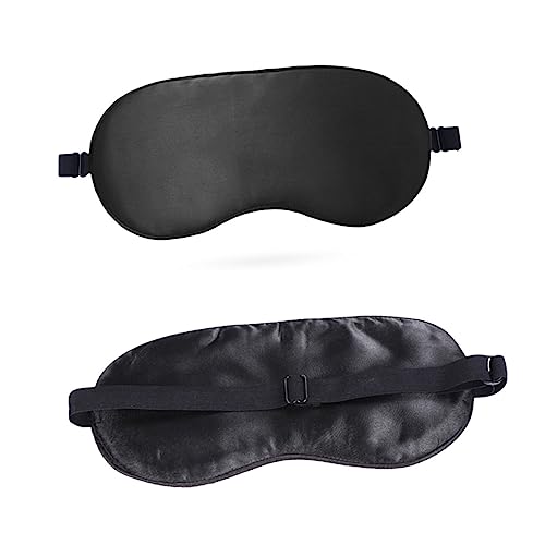 FOMIYES 1PC Silk Sleep Eye Mask with Strap Blackout Blindfold for Sleeping Travel and Napping Soft Eye Cover for Men Women and Blocks Light