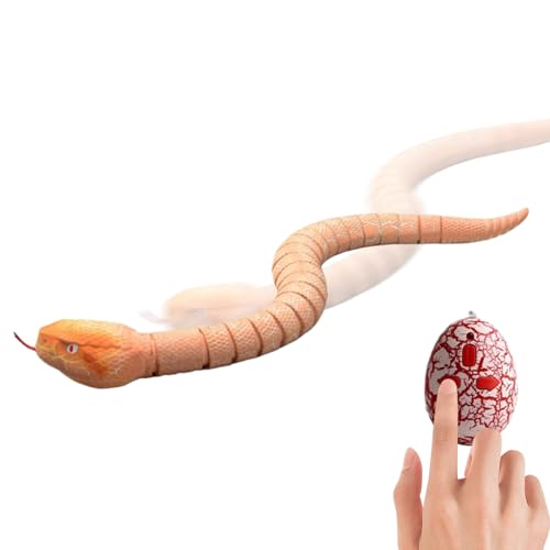 Serpiente de control remoto, juguetes de truco que funcionan con pilas, juguete interactivo de enriquecimiento para gatos con acción de retorcerse, serpiente de juguete eléctrica flexible, artilugio d