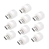 Yardenfun 10pcs USB Night Lights Led Night Lamp Soft Glow Portable Led Desk Lamp Auto Off Home Hotel Restaurant Car Bedroom