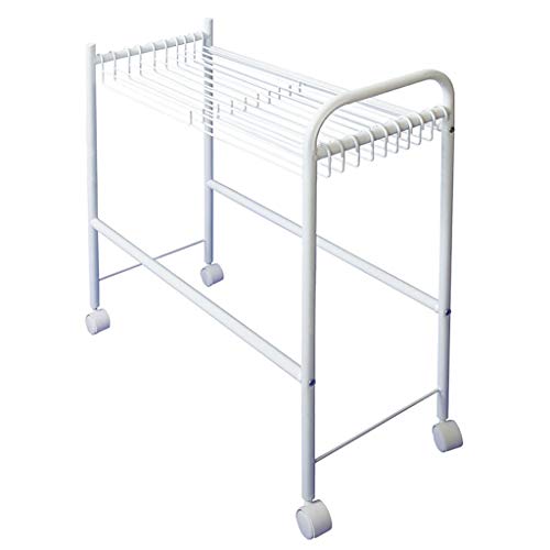 Cintres pour garde-robe mobiles et meuble de rangement blanc 74x30x70 cm