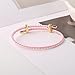 Adjustable Steel Wire Bracelet With Titanium Buckle For Valentine'S Day Lucky Jewelry, A Fashionable Gift For Men, Women, Couples, And Friends (Pink)