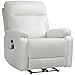 HOMCOM Poltrona Relax Reclinabile fino a 150° con Tasche Laterali, Telecomando e Porta USB Inclusa, in Microfibra e Acciaio, 80x96x97cm, Bianca