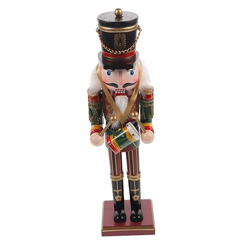 HOMSFOU Calendario De Cascanueces Calendario De Escritorio Centros De Mesa De Comedor Decoración De Madera Regalos De Cascanueces Cascanueces De Navidad Calendario De Adviento De Navidad