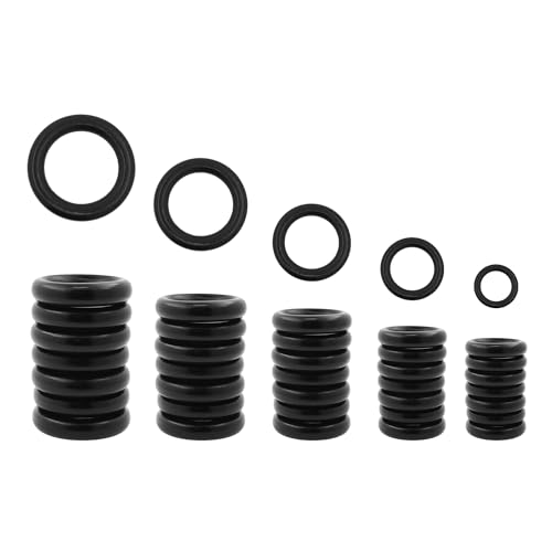 Mandala Crafts Black Assorted Sizes Wooden Macrame Rings Supplies, 50 PCs