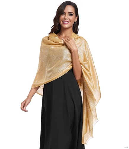 Sparkling Metallic Shawls and Wraps for Weddings Lightweight Wraps Scarf for Women Evening Formal Party2