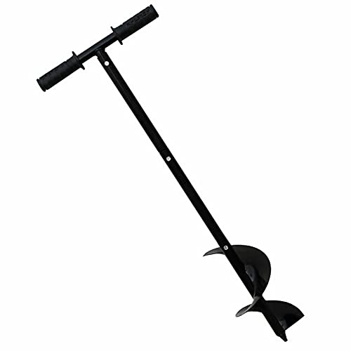 6 150mm Manual Post Hole Auger Digger Heavy Duty Hand Drill for Digging Holes Gardening Fence Posts Planting Flowers & Bulbs Ice Drilling and Fertilizer Mixing
