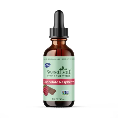 SweetLeaf Sweet Drops - Flavored Stevia Liquid Sweetener, Organic Stevia Extract, Zero Calories, Gluten Free, Keto Friendly, Non GMO, Natural Flavors, Sugar Alternative - Chocolate Raspberry, 2 Fl Oz
