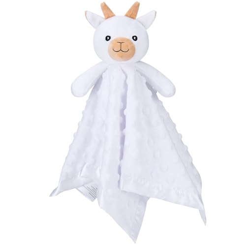 Image of Pro Goleem Goat Loveys for Babies, Soft Security Blanket Baby Snuggle Toy Newborn Stuffed Animals Baby Gifts for Boys and Girls, 16 Inch