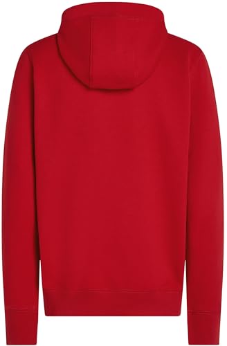 Tommy Hilfiger Herren Hoodie mit Kapuze, Mehrfarbig (Medium Red), S – Ansicht 6