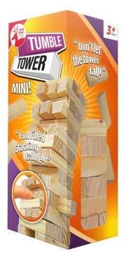 Demacia MVS WHOLESALE Travel Edition / Pocket size Tumbling Tower Game with 36 Pieces. Also Ideal as Premium Party Bag filler, Stocking Filler Or Party Game Prize, Brown, 12.5