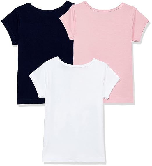 Image of Clotth Theory Girls Super Combed Cotton Regular Fit Round Neck Printed Short Sleeve Tshirt -Combo Pack of 3