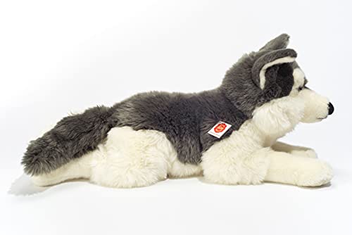 Teddy Hermann 92782 Hund Husky 60 cm, Kuscheltier mit idealem Recyclinganteil (Füllmaterial)