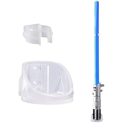 LEKUSHA Clear Lightsaber Wall Mount Display Stand Light Saber Holder Compatible for Any Lightsaber, Pack of 1 Cover