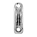 MerciL Boat Rope Clam Cleat, 316 Stainless Steel Boat Clam Cleat Rope Line Clamp Jam Grip Boat Hardware Parts for 3mm/4mm Line Ship Sailing Kayak Accessories (2), Silver