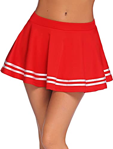 Image of Women's Babydoll Flirty Layered Ruffle Pleated Sexy Naughty Lingerie Mini Skirts for Special Romentic Moments