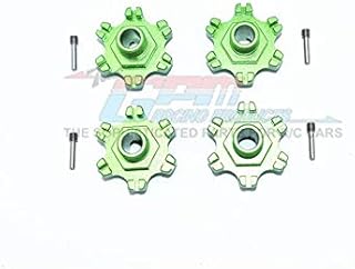 GPM for Arrma Limitless All-Road Speed Bash Upgrade Parts Aluminum Wheel Hex (+6mm) - 4Pc Set Green