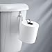 mDesign Metal Over The Tank Toilet Tissue Paper Roll Holder Dispenser and Reserve for Bathroom Storage and Organization - Hanging, Holds 1 Roll - Chrome