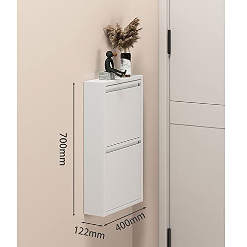 Entrée encombrée ? Étagère à chaussures ultra-mince 12cm avec tabouret rabattable