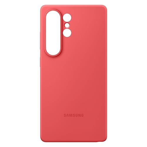 Image of Samsung Galaxy S25 Ultra Silicone Phone Case, Protective Cover, Color Variety, Smooth Grip, Durable Design, Snug Fit, US Version, EF-PS938CREGUS, Red