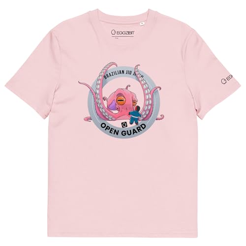 T-Shirt Jiu-Jitsu Brésilien Mixte en Coton Bio Rose Taille S