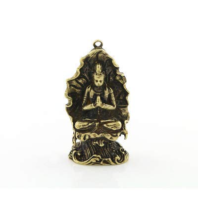 Statue de Bouddha Guanyin en feuille de lotus pour créer un coin autel zen et méditatif