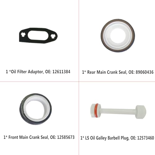 Image of Gen III 3 LS Head Gasket Kit for GM LS1 LS6 LQ4 LQ9 4.8L /5.3L /5.7L /6.0L /6.2L, for Chevy 1999-2007 for Silverado Suburban Express, for GMC Sierra Engine Valley Cover 12522033 12633904 12612350 12639249