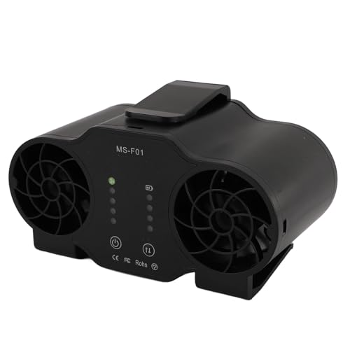 Ventilateur de taille portable rechargeable et clip de ceinture à 4 vitesses