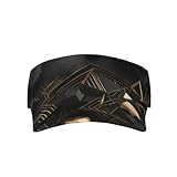 PHAYAH Gorra de béisbol vacía con diseño escocés negro y dorado para mujer, protección UV ajustable, para verano, deportes al aire libre, playa, negro, talla única, negro/blanco, talla única, blanco y
