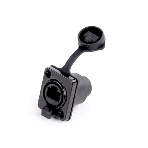 Conector RJ45 hembra de montaje en panel con cable 8P8C para red ethernet 4